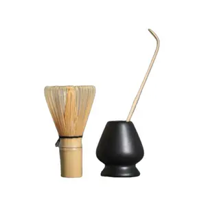 Commercio all'ingrosso direttamente dalla fabbrica ceramica ciotola personalizzata Matcha tè ceramica ciotola e frusta di bambù