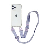 Coque de téléphone à bandoulière de haute qualité avec collier et crochet doux au toucher TPU PC étui transparent XOUXOU étui pour iphone 11 13 14 Pro