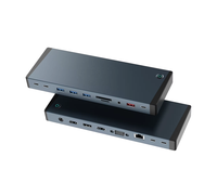 Estación de acoplamiento USB C 18 en 1 con doble 4K HD4K y 8K DP Triple Monitor USB C Dock para Mac Book Laptop PC USB Hubs