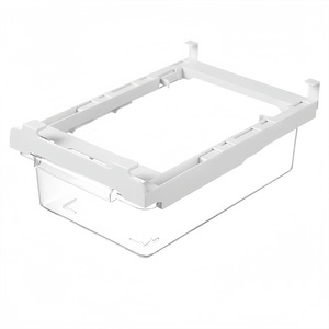 Refrigerator Drawer Storage <b>Basket</b> Hanging <b>Egg</b> Rack For Kitchen Fridge Organizer Rectangle Shape With PP Lid - Product Image 5