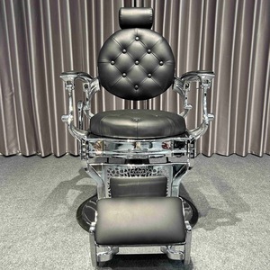 Wholesale Professional Latest Retro Style Heavy Duty Men's <b>Silver</b> Barber <b>Chairs</b> Styling <b>Chairs</b> Salon <b>Chair</b> Hairdressing Barber - Product Image 2