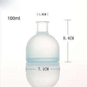 Botella Difusora de Aceite de Vidrio Redonda Esmerilada Degradada <span class=keywords><strong>Rosa</strong></span> Azul Verde de 100ml Personalizada con Tapa de Tapón, ¡Venta Caliente! - Product Image 6