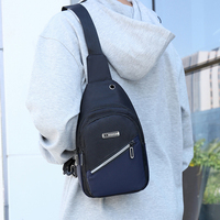 Sac à dos tendance personnalisé avec port de charge USB, grande capacité, sac de poitrine, sac de sport, sac de voyage, sac bandoulière, polyester, unisexe
