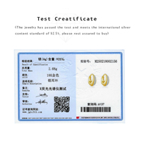 Fuamia perhiasan zirkonia halus berlapis emas 18K anting-anting Hoop Mini perak murni 925