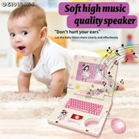 Regalos DE DESARROLLO Juguetes de Aprendizaje Temprano Juguetes Montessori para niños Stem Learning Computadora educativa Mini computadora portátil para niñas con música