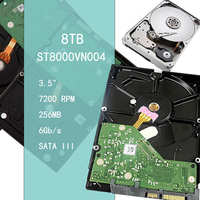 Disque dur NAS interne ST8000VN004 8 To 3,5 pouces d'occasion 7200 tr/min 256 Mo de cache SATA 6 Gbit/s pour serveur de stockage en réseau