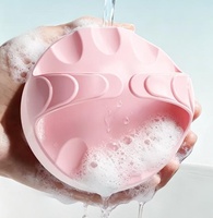 Brosse de massage du cuir chevelu personnalisée avec logo, brosse à shampooing à poils doux, exfoliant pour le cuir chevelu, brosse et exfoliant pour le lavage des cheveux et l'élimination des pellicules