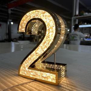 Mới nhất phong cách 3D frontlit LED thư dấu hiệu cá nhân LED chiếu sáng dấu hiệu tùy chỉnh tường sang trọng dấu hiệu cửa hàng thư kênh - Product Image 1