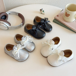 Nuove Scarpe da Principessa per Bambine, <span class=keywords><strong>Ballerine</strong></span> con Suola Morbida, Chiusura con Velcro, Fiocco in Pizzo, Illuminate, Traspiranti, per Tutte le Stagioni - Product Image 4