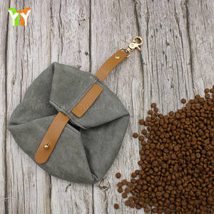 Bol à nourriture pour chien en <span class=keywords><strong>toile</strong></span> cirée pliable, bol à eau pour chien portable pour les voyages avec clip de ceinture - Product Image 6