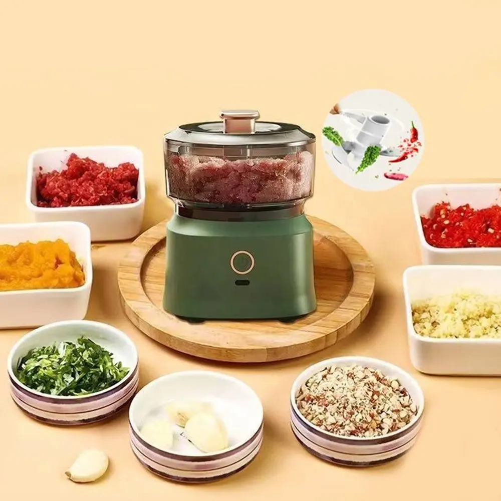 Keuken Multifunctionele Koken Vleesmolen Huishoudelijke Plantaardige Voedsel Chopper Mixer Babyvoeding Usb Elektrische Mini Blender Snijder