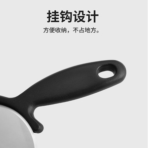 Stainless Steel Pizza Cutter Large Black Handle Non Slip For Pizza Dough Cutting - Product Image 4