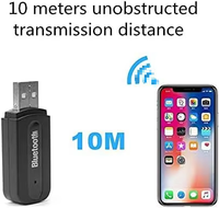Adaptador USB 2 en 1 con Doble Salida, Adaptador BLE 5.3, Receptor y Transmisor de Música, Adaptador de Audio AUX de 3.5 mm con Doble Salida, Receptor de Música