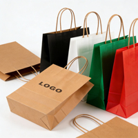 Sacs en papier kraft personnalisés en gros, sacs à main, sacs cadeaux pour le shopping, l'emballage