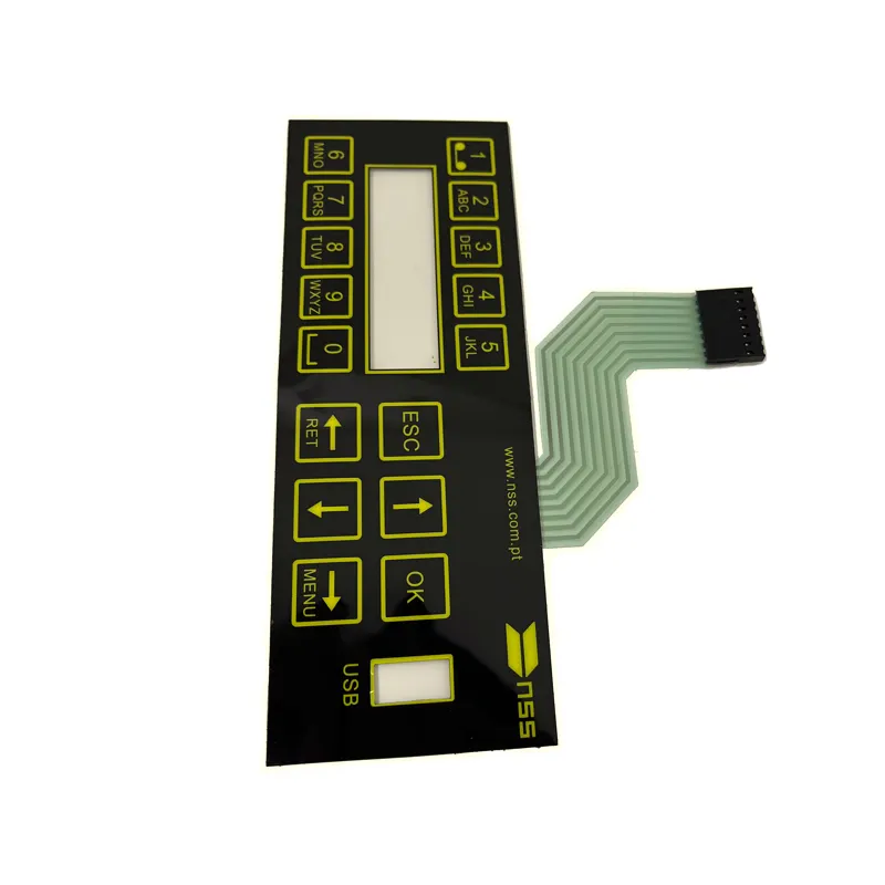 家電用ラバーキーパッドボタン付きプロの工場エンボス触覚メンブレンスイッチキーボード