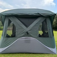 Grande tente de camping en fibre de verre, une chambre, simple, à ouverture rapide, multi-personnes, pliable, imperméable, protection solaire, quatre saisons