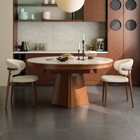 Table à manger ovale moderne et simple en bois massif avec chaises, 71 pouces, 6 places, pour la maison et l'hôtel
