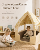 Mobilier préscolaire moderne en bois Montessori, coin lecture, canapé, maison pour maternelle, garderie, salle de classe