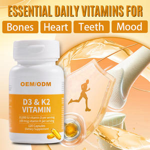 OEM Hoogwaardige Vitamine D3 K2 Softgels Niet-GMO Volwassen Supplement voor Botgezondheid en Immuunondersteuning Private Label - Product Image 3