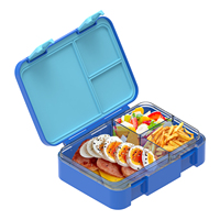 Boîte à lunch en forme de rectangle imprimée personnalisée pour enfants Nouveau design Compartiment hermétique facile à ouvrir Contenants pour collations pour bébés