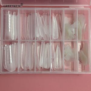 Puntas de <span class=keywords><strong>uñas</strong></span> de doble forma, 120 Uds., con almohadillas de silicona, logotipo personalizado, ataúd cuadrado completo, Stiletto, formas duales <span class=keywords><strong>para</strong></span> diseño de <span class=keywords><strong>uñas</strong></span> - Product Image 3