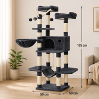 Arbre à chat double panier haut pour condo, modèle populaire du fabricant