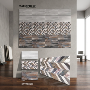 12X24กระเบื้องผนังเซรามิกสีเทาอ่อนขนาด300X600มม. เคลือบผิวดีไซน์ดิจิตอลสำหรับตกแต่งห้องน้ำ - Product Image 6