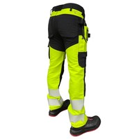 Logo personnalisé accepté, pantalon de travail professionnel en coton gris coupe-vent unisexe réfléchissant