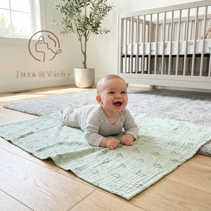 Manta Envolvente para Bebé Jura&<span class=keywords><strong>Vichy</strong></span> BL26-2, 100% Algodón, 210GSM, Doble Capa, Suave, para Niños y Niñas, Recién Nacidos y Bebés - Product Image 3
