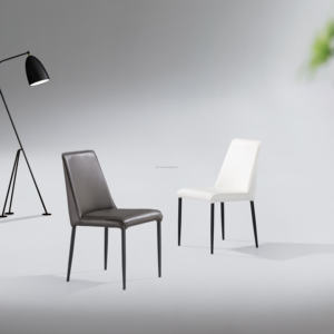 Sillas de comedor de lujo modernas y duraderas de fabricante OEM, tapizadas en cuero ecológico, muebles para el hogar. Sin reseñas aún. - Product Image 5