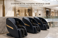 Fauteuil de massage commercial personnalisé avec rail SL, fauteuil de massage à gravité zéro, fauteuil de massage à monnayeur et lecteur de billets, fauteuil de massage à scanner