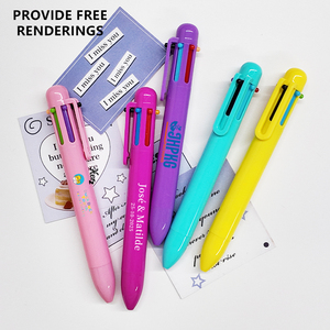 Penne <span class=keywords><strong>a</strong></span> <span class=keywords><strong>sfera</strong></span> con Logo multicolore personalizzabile 1.0mm giallo <span class=keywords><strong>rosa</strong></span> blu rosso senza inchiostro 3D rendering inclusi 0.5mm di larghezza di scrittura - Product Image 1