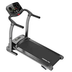 Treadmill lipat dengan tampilan LED, mesin latihan lari Jogging berjalan untuk rumah kantor kendali jarak jauh Treadmill listrik