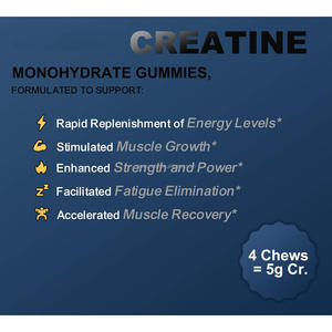 Gomme di Creatina Monoidrato OEM Etichetta Privata, 5 Grammi per Porzione, Integratori per la Crescita Muscolare - Product Image 2