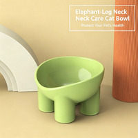 Gamelle moderne pour animaux de compagnie à col haut, écologique, étanche IPX5, multicolore, antidérapante, portable, grande capacité, en plastique motif pattes d'éléphant