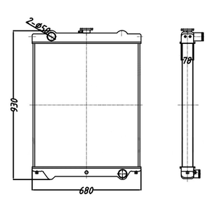 Ricambi Auto di alta qualità in alluminio nucleo escavatore radiatore per Hitachi ZX110 ZX120 OEM 4448372 radiatore per autocarro nuova condizione - Product Image 4