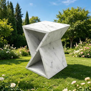 Mesa auxiliar moderna de mármol Sunshine, diseño contemporáneo para muebles de sala de estar - Product Image 1