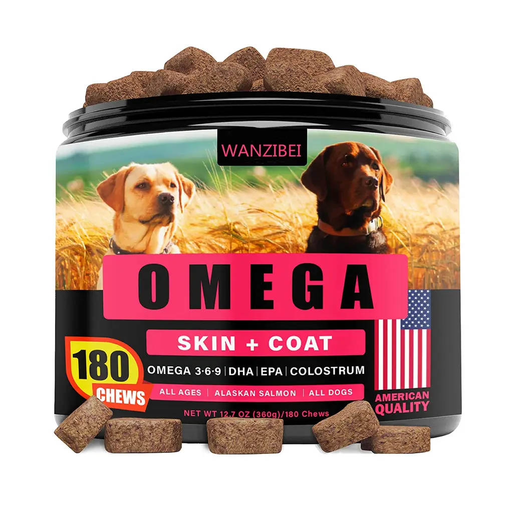 Il supplemento naturale di sanità dell'oem/ODM per i cani migliora immunitario con i probiotici morbidi mastica Omega 3 per il cane anti-prurito masticabile