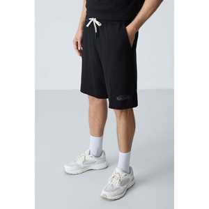 ชุดกางเกงขาสั้นผู้ชายผ้าฝ้ายสีดำทรงโอเวอร์ไซส์ รุ่น 85259 เนื้อผ้านุ่มสบาย สวมใส่สบายๆ - Product Image 3