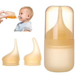 Distributeur de seringue de médecine en silicone souple sans BPA pour tout-petits 0-12 mois Capacité de 40ml Débit lent - Product Image 1