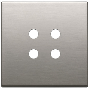 <b>Brushed</b> Nickel Door Plate 2Mx4 <b>Round</b> 9.5 In Length 1.4 In Height - Product Image 1