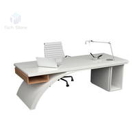 Bureau de direction moderne et élégant en bois sur mesure