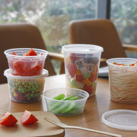 Gobelet jetable transparent en PP certifié écologique et compatible micro-ondes, personnalisable, de 8 à 32 oz, pour la vente à emporter, destiné aux restaurants