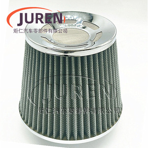 Filtro de aire de alto flujo Juren de 76 mm con forma de hongo, color morado, con abrazadera de montaje para modificación de automóviles - Product Image 4