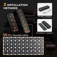 Panel de Interruptores Magnético de 6 Canales con Control Remoto Inalámbrico para Toyota Hilux Land Cruiser 4x4, Accesorios Todoterreno