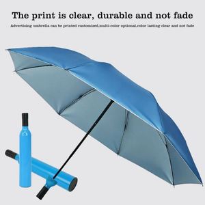 Parapluies pliants compactes en forme de bouteille de vin, résistants au vent, avec impression de logo, vente en gros – Offre spéciale - Product Image 6