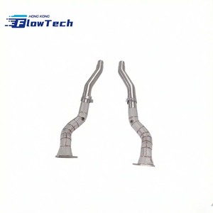 Downpipe à haut débit en acier inoxydable SS304 avec bouclier thermique pour Ferrari F12 812 6.3L V12 - Product Image 5