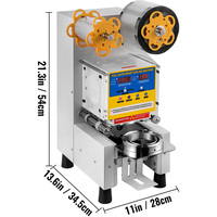 Machine de scellage automatique pour gobelets de jus, de salades de fruits et de yaourts en verre, 90 mm et 98 mm, en promotion à Dubaï, en Indonésie et au Ghana