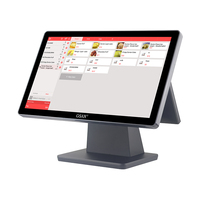 Sistema POS Touch Screen Doppio da 18,5 Pollici GSAN per Uso Intensivo, Registratore di Cassa All-in-One per Ristoranti