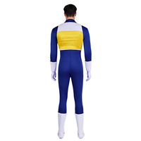 Combinaison de cosplay pour homme adulte Super Saiyan Vegeta, combinaison intégrale pour performance scénique d'anime avec étiquette et tags
